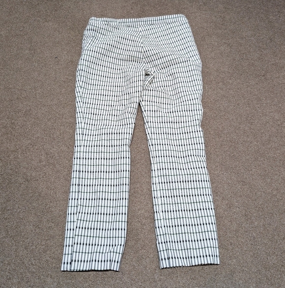 Theory Women's Classic Skinny Pant Plaid Gingham Dress Work Pants Size 8 - Picture 3 of 7